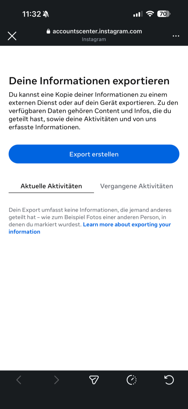 Schritt 4: Deine Informationen exportieren