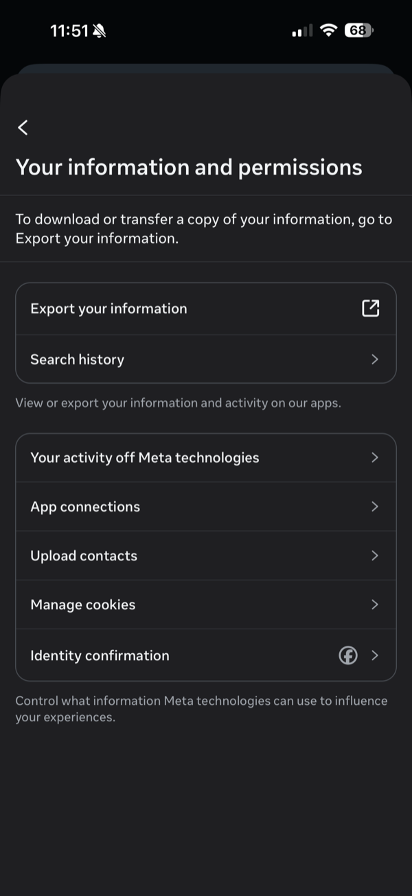 Step 3: Your information and permissions